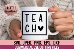 Teacher SVG - Teach SVG - Teacher Quote SVG - Best Teacher Product Image 1