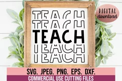 Teacher SVG - Teach SVG - Best Teacher Quote SVG Product Image 1