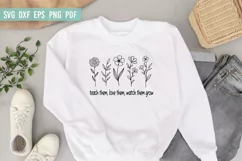 Teach Them Love Them Watch Them Grow SVG | Teacher SVG Product Image 2