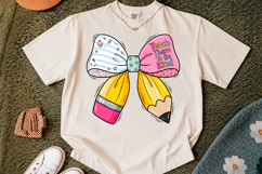 Teach Them To Be Kind PNG, Pencil Bow Teacher Design Product Image 2