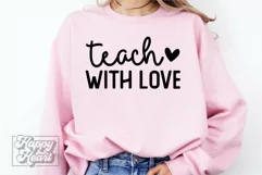 Teach With Love SVG - Best Teacher Quote - Teacher Life PNG Product Image 3