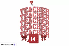 Teacher Valentine PNG SVG T-shirt Design Product Image 1