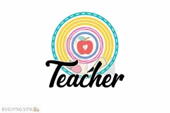 Teacher Rainbow SVG T-shirt Design, Rainbow PNG Shirt Product Image 1