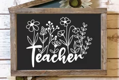 Teacher Flower Svg, Teacher Floral Svg, Teacher Shirt Svg. Product Image 6