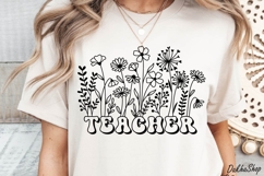 Teacher Svg, Floral Pencil Svg, Back To School Svg, School. Product Image 2