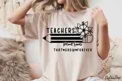 Teacher Svg, Floral Pencil Svg, Back To School Svg, School. Product Image 3