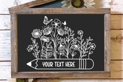 Teacher Svg, Floral Pencil Svg, Back To School Svg, School. Product Image 9