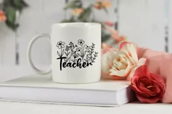 Teacher Flower Svg, Teacher Floral Svg, Teacher Shirt Svg. Product Image 8