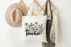 Teacher Flower Svg, Teacher Floral Svg, Teacher Shirt Svg. Product Image 7