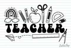 Teacher SVG Back To School SVG School SVG Teacher Shirt SVG. Product Image 7