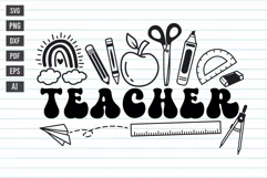 Teacher SVG Back To School SVG School SVG Teacher Shirt SVG. Product Image 1