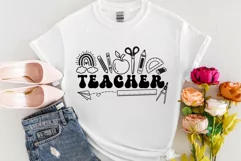 Teacher SVG Back To School SVG School SVG Teacher Shirt SVG. Product Image 3