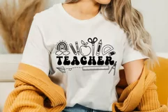 Teacher SVG Back To School SVG School SVG Teacher Shirt SVG. Product Image 2