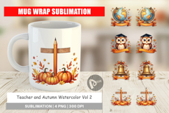 Teacher and Autumn Mug Wrap Product Image 1