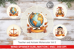 Teacher Autumn Wind Spinner Product Image 1