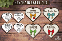 Teacher Appreciation gift Laser keychain glowforge files 