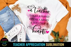 A Teacher Takes a Hand I Teacher Appreciation Sublimation Product Image 1