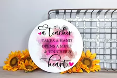 A Teacher Takes a Hand I Teacher Appreciation Sublimation Product Image 3