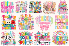 Colorful Preppy Teacher PNG Trending Png Product Image 1