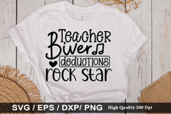 Teacher biver deductions rock star SVG - Teacher Design Product Image 1