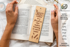 Wooden Teacher Bookmark Laser Cut. Gift for Teacher SVG Product Image 1
