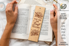 Wooden Teacher Bookmark Laser Cut. Gift for Teacher SVG Product Image 1