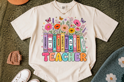 Teacher Bookshelf Wildflowers PNG, Classroom Design Product Image 2