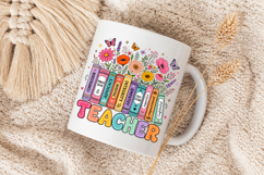 Teacher Bookshelf Wildflowers PNG, Classroom Design Product Image 5