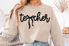 Coquette Teacher SVG PNG - Teacher Shirt - Teacher Life Bow Product Image 1