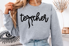 Coquette Teacher SVG PNG - Teacher Shirt - Teacher Life Bow Product Image 3
