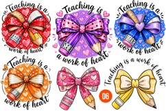 Coquette Teacher Bow PNG, Teacher Bow PNG Product Image 1