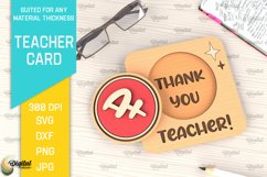Teacher Card SVG. Teacher Greeting Card Laser Cut Product Image 1
