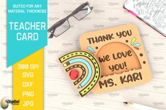 Teacher Cards SVG Bundle. Greeting Cards Laser Cut Product Image 5