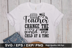Teacher change the world one child at SVG - Teacher Design Product Image 1