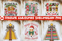 Teacher Christmas Png, Christmas Pencil Tree Teacher PNG Product Image 1