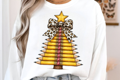 Christmas Pencil Tree Teacher Png Product Image 2