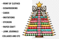 Christmas Pencil Tree Teacher Png Product Image 3