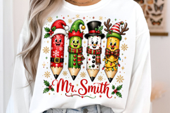 Christmas Pencil Tree Teacher Png Product Image 2