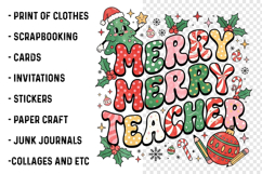 Christmas Pencil Tree Teacher Png Product Image 3