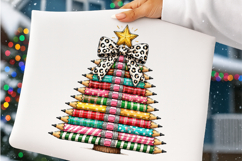 Christmas Pencil Tree Teacher Png Product Image 4