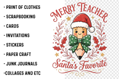 Christmas Pencil Tree Teacher Png Product Image 3