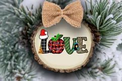 Love Teacher Christmas Sublimation I Teacher Holiday PNG