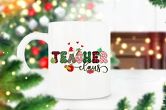 Teacher Claus Christmas Sublimation I Holiday Teacher Sublimation PNG