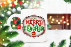 Merry Teacher Christmas Sublimation I Teacher Holiday PNG