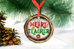 Merry Teacher Christmas Sublimation I Teacher Holiday PNG