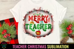 Merry Teacher Christmas Sublimation I Teacher Holiday PNG