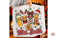 Teacher Christmas Sublimation PNG Product Image 1