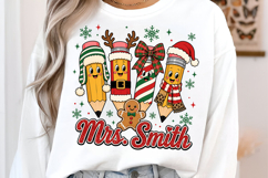 Teacher Christmas Sublimation PNG Product Image 2
