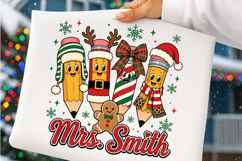 Teacher Christmas Sublimation PNG Product Image 4