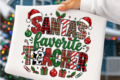 Teacher Christmas Sublimation PNG Product Image 4
